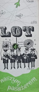 Polskie Linie Lotnicze LOT - Naszym pasażerom - folder reklamowy - rys. J. Zbijewski
