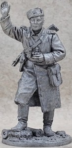 Figurka metalowa - EK Castings WWII-12 - Starszy sierżant – artylerzysta, dowódca działa, 1943-45