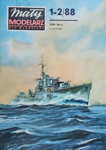 Mały Modelarz (1988) - 01-02/1988 - Niszczyciel ORP Piorun