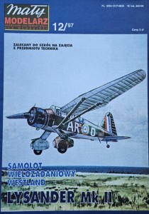 Mały Modelarz (1997) - 12/1997 - Westland Lysander Mk II