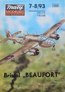Mały Modelarz (1993) - 07-08/1993 - Samolot Bristol Beaufort