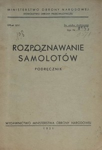 Rozpoznawanie samolotów - podręcznik MON