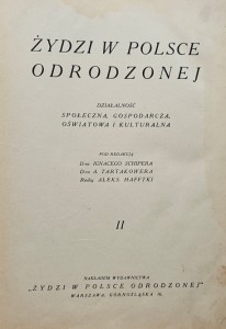 Ignacy Schiper - Żydzi w Polsce odrodzonej tom II - wyd. 1933