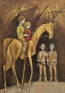 Pocztówka - W pustyni i w puszczy (01) - il. M. Uszacka