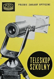 PZO Polskie Zakłady Optyczne - Teleskop szkolny T50x70 - folder reklamowy z PRL-u