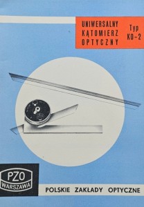 PZO Polskie Zakłady Optyczne - Uniwersalny kątomierz optyczny KO-2 - folder reklamowy z PRL-u