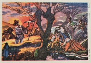 Pocztówka - Lato - Żniwa - il. Z. Stryjeńska