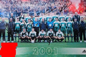Kalendarz 2001 Legia - autografy