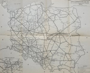 Mapa schematyczna sieci PKP 1986/87
