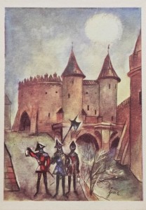 Pocztówka - O Nocnej Straży - il. J. M. Szancer