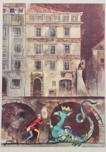 Pocztówka - O bazyliszku - il. J. M. Szancer