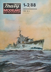 Mały Modelarz (1988) - 01-02/1988 - Niszczyciel ORP Piorun