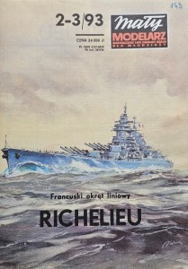Mały Modelarz (1993) - 02-03/1993 - Okręt liniowy Richelieu