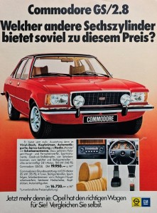 Opel Commodore - reklama