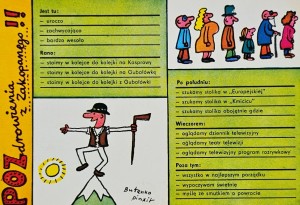 Pocztówka - Pozdrowienia z Zakopanego!! - il. B. Butenko