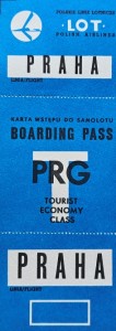 LOT - Polskie Linie Lotnicze - Karta wstępu do samolotu - Praga