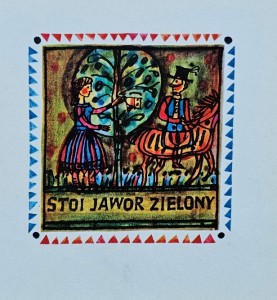 Karnet - Oskar Kolberg - Pieśni ludu polskiego - Stoi jawor zielony - il. Marian Stachurski