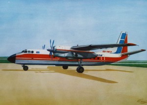 Pocztówka samolot An-24 - Cubana