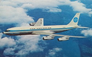 Pocztówka samolot Boeing 707 Jet Clipper - Pan Am