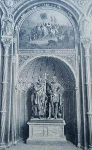 Pocztówka - Poznań - Katedra - Pomnik Mieszka I i Bolesława Chrobrego - fot. E. Falkowski